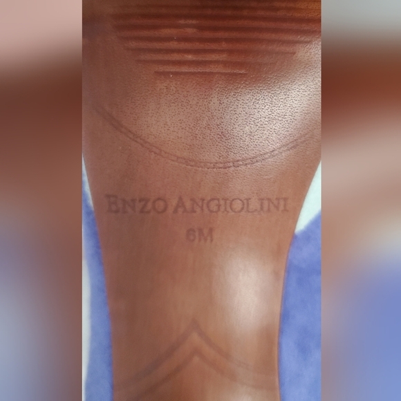 Elanzo Angiolini Takeko Purple Silver Mint Ankle Platform Stiletto Suede Heels 6 - Picture 9 of 9